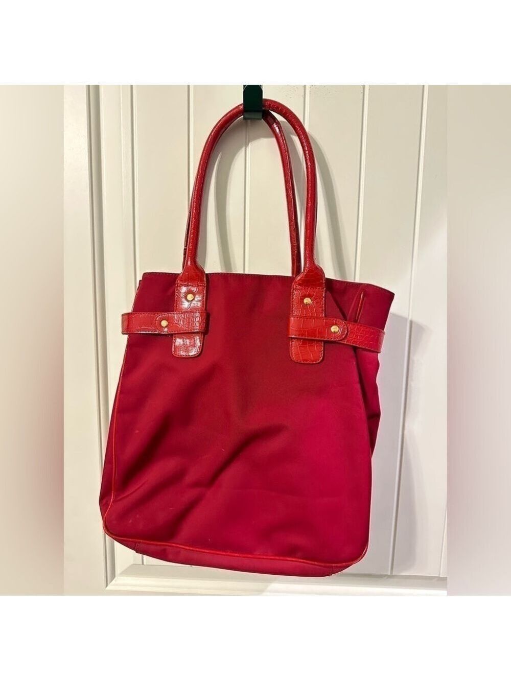Estée Lauder Red Fabric Shoulder bag With 2 handles Casual Office Beach Shopping